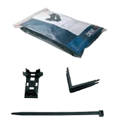 DEVI Deviclip Guardhook. Крепление кабеля на поверхности или на краю металлочереп. кровли: фиксатор кабеля (20 шт) + защелка (10 шт) + пластиковый хомут (30 шт) 19805193