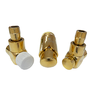 Комплект термостатический SCHLOSSER Exclusive 6017, угловой золото, для пластиковой трубы GZ 1/2 х 16х2, арт. 601700140