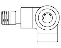 Вентиль (термостатический клапан) Oventrop серия E (эксклюзивная) угловой трехосевой Ду15 1/2", артикул 1163433, цвет антрацит (черный) - правое присоединение