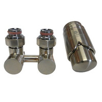 Комплект термостатический эксклюзивный SCHLOSSER 3/4 х M22х1,5 сталь (фигура угловая), арт. 601000032