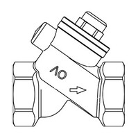 Обратный клапан Oventrop Ду 15, с уплотнением из EPDM, PN16, бронзовый, Арт. 1072104