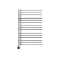 Полотенцесушитель электрический Primoclima BRUSH 900*600, 15 трубок 400W, хром