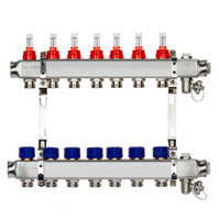 Комплект коллекторов Ридан SSM-7RF set с расходомерами и кронштейнами, 7 контуров, 088U0957R