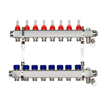 Комплект коллекторов Ридан SSM-8RF set с расходомерами и кронштейнами, 8 контуров, 088U0958R