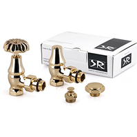 SR Rubinetterie комплект  Old Style 1/2" угловой, цвет: золото, арт. K337-1500D000